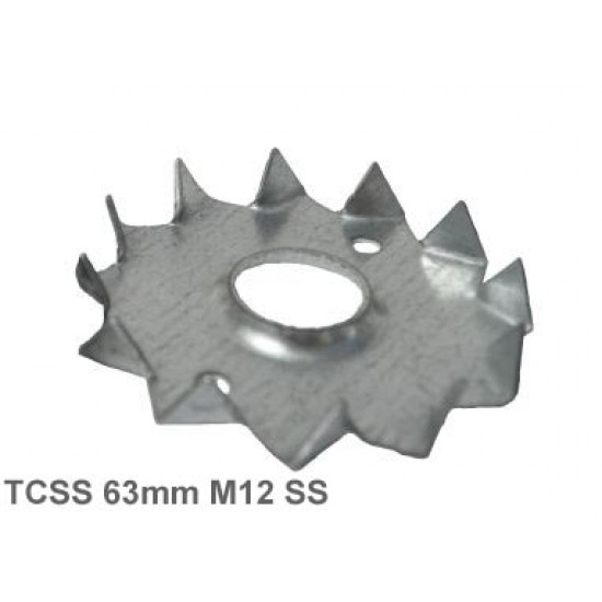 63mm M12mm Stainless Steel Single Sided Tooth Plate Timber Connector 63mm M12mm Stainless Steel Single Sided Tooth Plate Timber Connector