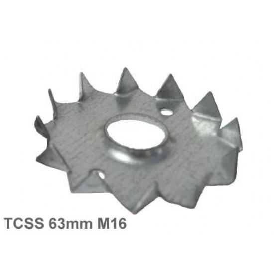 63mm M16mm Galvanised Steel Single Sided Tooth Plate Timber Connector 63mm M16mm Galvanised Steel Single Sided Tooth Plate Timber Connector